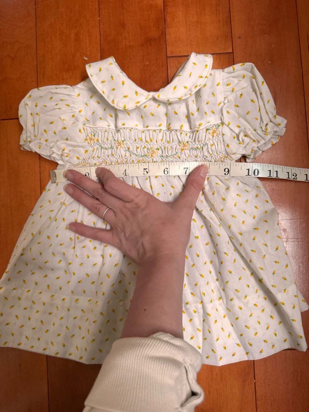 Vintage hand smocked baby dress